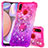 Funda Silicona Carcasa Goma Bling-Bling con Anillo de dedo Soporte S02 para Samsung Galaxy M01s