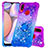 Funda Silicona Carcasa Goma Bling-Bling con Anillo de dedo Soporte S02 para Samsung Galaxy M01s