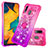 Funda Silicona Carcasa Goma Bling-Bling con Anillo de dedo Soporte S02 para Samsung Galaxy M10S