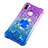 Funda Silicona Carcasa Goma Bling-Bling con Anillo de dedo Soporte S02 para Samsung Galaxy M11