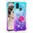 Funda Silicona Carcasa Goma Bling-Bling con Anillo de dedo Soporte S02 para Samsung Galaxy M21