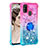 Funda Silicona Carcasa Goma Bling-Bling con Anillo de dedo Soporte S02 para Samsung Galaxy M21