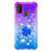 Funda Silicona Carcasa Goma Bling-Bling con Anillo de dedo Soporte S02 para Samsung Galaxy M21