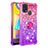 Funda Silicona Carcasa Goma Bling-Bling con Anillo de dedo Soporte S02 para Samsung Galaxy M21s