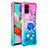 Funda Silicona Carcasa Goma Bling-Bling con Anillo de dedo Soporte S02 para Samsung Galaxy M40S