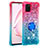 Funda Silicona Carcasa Goma Bling-Bling con Anillo de dedo Soporte S02 para Samsung Galaxy M60s