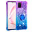 Funda Silicona Carcasa Goma Bling-Bling con Anillo de dedo Soporte S02 para Samsung Galaxy M60s