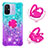 Funda Silicona Carcasa Goma Bling-Bling con Anillo de dedo Soporte S02 para Xiaomi Poco C55