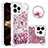 Funda Silicona Carcasa Goma Bling-Bling con Anillo de dedo Soporte S03 para Apple iPhone 13 Pro Max