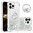 Funda Silicona Carcasa Goma Bling-Bling con Anillo de dedo Soporte S03 para Apple iPhone 13 Pro Max