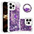 Funda Silicona Carcasa Goma Bling-Bling con Anillo de dedo Soporte S03 para Apple iPhone 13 Pro Max