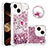 Funda Silicona Carcasa Goma Bling-Bling con Anillo de dedo Soporte S03 para Apple iPhone 14