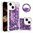 Funda Silicona Carcasa Goma Bling-Bling con Anillo de dedo Soporte S03 para Apple iPhone 14