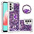 Funda Silicona Carcasa Goma Bling-Bling con Anillo de dedo Soporte S03 para Samsung Galaxy A32 4G