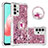 Funda Silicona Carcasa Goma Bling-Bling con Anillo de dedo Soporte S03 para Samsung Galaxy M32 5G