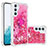 Funda Silicona Carcasa Goma Bling-Bling con Anillo de dedo Soporte YB1 para Samsung Galaxy Quantum4 5G