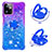 Funda Silicona Carcasa Goma Bling-Bling con Anillo de dedo Soporte YB2 para Motorola Moto G Power 5G (2023)