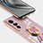 Funda Silicona Carcasa Ultrafina Goma con Magnetico Anillo de dedo Soporte AN2 para Vivo X70 Pro+ Plus 5G