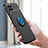 Funda Silicona Carcasa Ultrafina Goma con Magnetico Anillo de dedo Soporte JM1 para Samsung Galaxy A22 4G