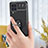 Funda Silicona Carcasa Ultrafina Goma con Magnetico Anillo de dedo Soporte JM1 para Samsung Galaxy A22 4G