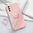 Funda Silicona Carcasa Ultrafina Goma con Magnetico Anillo de dedo Soporte para Oppo A55S 5G