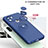 Funda Silicona Carcasa Ultrafina Goma con Magnetico Anillo de dedo Soporte QW1 para Xiaomi Poco C50