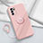 Funda Silicona Carcasa Ultrafina Goma con Magnetico Anillo de dedo Soporte S03 para Oppo Reno6 Pro 5G India