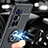 Funda Silicona Carcasa Ultrafina Goma con Magnetico Anillo de dedo Soporte SD1 para Vivo X70 Pro+ Plus 5G