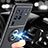 Funda Silicona Carcasa Ultrafina Goma con Magnetico Anillo de dedo Soporte SD1 para Vivo X80 Pro 5G