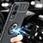 Funda Silicona Carcasa Ultrafina Goma con Magnetico Anillo de dedo Soporte SD1 para Vivo Y53s NFC