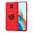 Funda Silicona Carcasa Ultrafina Goma con Magnetico Anillo de dedo Soporte SD1 para Xiaomi Redmi Note 9T 5G