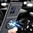 Funda Silicona Carcasa Ultrafina Goma con Magnetico Anillo de dedo Soporte SD2 para Vivo X80 5G