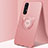 Funda Silicona Carcasa Ultrafina Goma con Magnetico Anillo de dedo Soporte T04 para Oppo Find X2 Neo