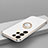 Funda Silicona Carcasa Ultrafina Goma con Magnetico Anillo de dedo Soporte T04 para Samsung Galaxy S23 Ultra 5G
