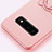 Funda Silicona Carcasa Ultrafina Goma con Magnetico Anillo de dedo Soporte T06 para Samsung Galaxy S10 Plus