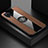 Funda Silicona Carcasa Ultrafina Goma con Magnetico Anillo de dedo Soporte X01L para Samsung Galaxy A12