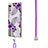 Funda Silicona Gel Goma Patron de Moda Carcasa con Acollador Cordon Lanyard Y01B para LG Velvet 4G