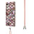 Funda Silicona Gel Goma Patron de Moda Carcasa con Acollador Cordon Lanyard Y01B para LG Velvet 5G