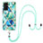 Funda Silicona Gel Goma Patron de Moda Carcasa con Acollador Cordon Lanyard Y01B para Samsung Galaxy F34 5G