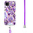 Funda Silicona Gel Goma Patron de Moda Carcasa con Acollador Cordon Lanyard Y01B para Samsung Galaxy F42 5G