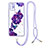 Funda Silicona Gel Goma Patron de Moda Carcasa con Acollador Cordon Lanyard Y01X para Samsung Galaxy A21s