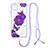 Funda Silicona Gel Goma Patron de Moda Carcasa con Acollador Cordon Lanyard Y01X para Samsung Galaxy F42 5G