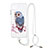 Funda Silicona Gel Goma Patron de Moda Carcasa con Acollador Cordon Lanyard Y01X para Samsung Galaxy F42 5G