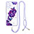 Funda Silicona Gel Goma Patron de Moda Carcasa con Acollador Cordon Lanyard Y01X para Samsung Galaxy M32 5G