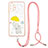 Funda Silicona Gel Goma Patron de Moda Carcasa con Acollador Cordon Lanyard Y01X para Samsung Galaxy M32 5G