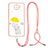 Funda Silicona Gel Goma Patron de Moda Carcasa con Acollador Cordon Lanyard Y01X para Xiaomi Redmi 10X 4G