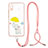 Funda Silicona Gel Goma Patron de Moda Carcasa con Acollador Cordon Lanyard Y01X para Xiaomi Redmi 9A