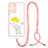 Funda Silicona Gel Goma Patron de Moda Carcasa con Acollador Cordon Lanyard Y01X para Xiaomi Redmi Note 10 Pro Max