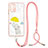 Funda Silicona Gel Goma Patron de Moda Carcasa con Acollador Cordon Lanyard Y01X para Xiaomi Redmi Note 11 SE India 4G