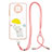 Funda Silicona Gel Goma Patron de Moda Carcasa con Acollador Cordon Lanyard Y01X para Xiaomi Redmi Note 9 5G